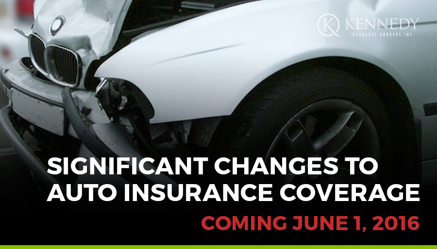 Auto Insurance Changes coming June 1, 2016